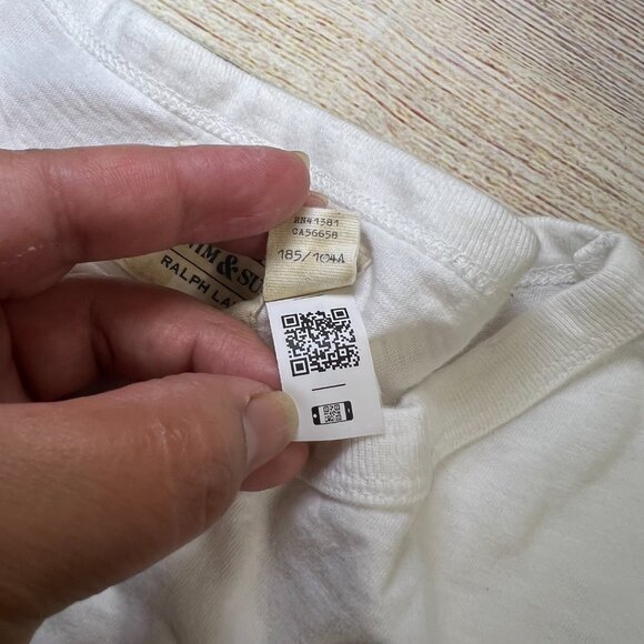 Vintage Polo Ralph Lauren Denim‎ Supply Eagle Logo Tee White T-Shirt Mens XL - Picture 6 of 10